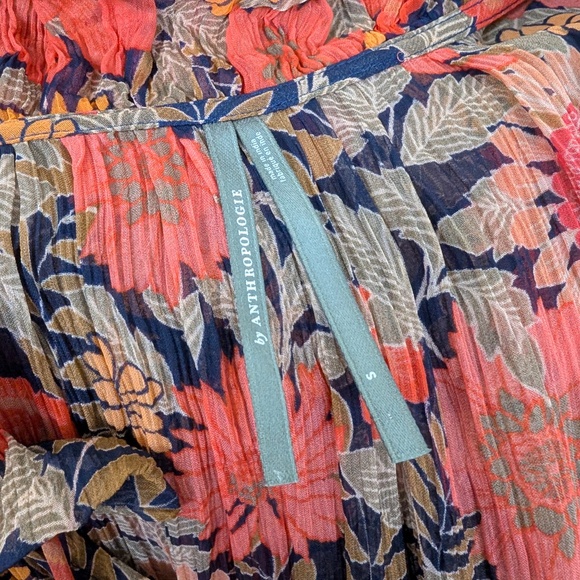 By Anthropologie The Marais Printed Chiffon Maxi Dress Long Sleeve - Picture 3 of 15